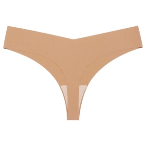 Onder Lulu Custom Stevige Naadloze String Slipje Voor Vrouwen Lichtgewicht Ademende Mode Sexy Ondergoed Laagbouw Dunne Effen Geverfd - Product Image 5