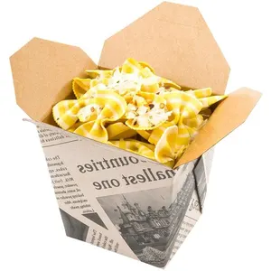 Customer Printed Disposable Paper Noodle Box Doner Paperbox Printing Kebab Boxes