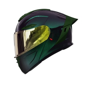 Casco de Motocicleta Abatible con Certificación 3C/DOT/GB811-2022A, Doble Visera, Diseño Camaleón con Luz Azul, Ajuste <span class=keywords><strong>Universal</strong></span> para Todas las Estaciones, para Hombres y Mujeres - Product Image 1