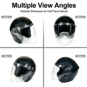 DOT Approved Open Face Motorcycle Helmet Carbon Fiber Shell Lightweight 3/4 Coverage Vintage Design for Commuting-Customizable - Product Image 5