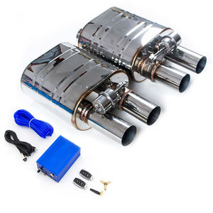 1 Paar Universele 2/2.5/3 Inch Uitlaatdemper Enkele Inlaat Dubbele Uitlaat H Type Vacuüm Demper Pomp Uitsparing Klepbediening Sets L & R - Product Image 1