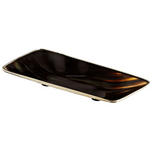 Bandeja de servicio de cuerno de búfer Natural hecha a mano, fabricada por artesanía, tamaño personalizado, precio barato con venta - Product Image 4