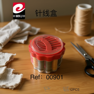 Mnj Sewing Kit With Needles And Thread Red Color 12Pcs For Home Use - Product Image 3