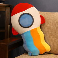Bantal Mewah Astronot Kreatif Boneka Pria Luar Angkasa Simulasi Roket Mars Mainan Mewah Bantal Tidur Dekorasi Kamar Tidur Anak-anak