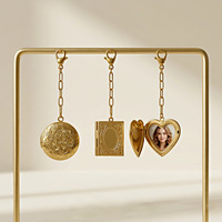 Petits pendentifs transfrontaliers, accessoires vestimentaires pour le commerce extérieur, breloques de collier, sangles de téléphone, porte-clés, pendentifs de sac - Cœur en cuivre