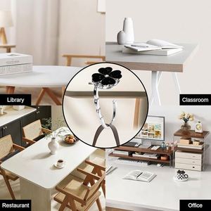 Butterfly Cat Design Foldable Handbag Hanger Folding <b>Purse</b> Table Hook Holder Closure Velvet Pouch Hanger for Wedding Birthday - Product Image 3