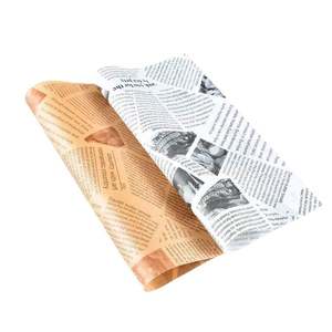 Al por mayor, papel encerado personalizado con logo, mantel individual de una sola cara para envolver hamburguesas, perritos calientes, pan y galletas - Product Image 1