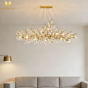 Lampadario a Sospensione LED Post-Moderno Creativo in Rame Massiccio, Design a Rami Lunghi, Stile Nordico Minimalista di Alta Gamma - Product Image 5