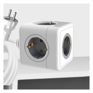 ปลั๊กและเต้ารับแบบยุโรปสมัยใหม่ รุ่น Power Cube ปี 2026 แบบขยาย 5 ช่องเสียบ ชนิด EU พร้อมสายเคเบิล - Product Image 1