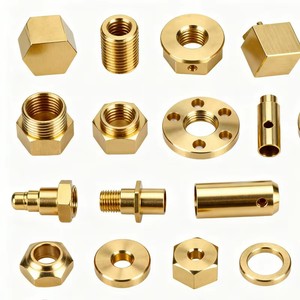 Pièces usinées CNC sur mesure en laiton, usinage par électroérosion à fil, tournage 3D, fraisage, composants métalliques filetés, brides, écrous, traitement de surface PVD pour - Product Image 1