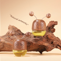 Diffuseur d'huile parfumée pour voiture en bois de noyer, design original, flacon vide, clip de ventilation pour parfum, accessoires intérieurs