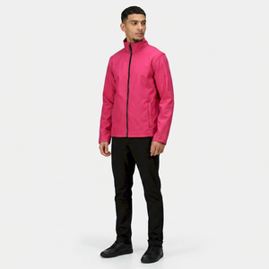 Brand New Custom Made Fashion <b>Canvas</b> Stand Collar Front Logo Soft Shell Windbreaker Windproof Waterproof <b>Jacket</b> <b>for</b> <b>Men</b> - Product Image 1
