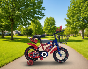 Bicicletta per Bambini Baidu 12 Pollici con Ruote Stabilizzatrici, Cestino in Metallo, Sella Comoda, per Uso Esterno 3-6 Anni - Product Image 2