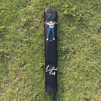 Housse de protection pour bâton de positionnement en cuir PU brodé Eastside Popular Golf avec fermeture élastique auto-fixante