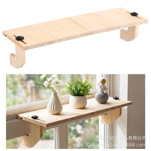 Wooden Window Sill <b>Bracket</b> 80cm Floating Shelf For Plants And Storage Outdoor Indoor Use - Product Image 1