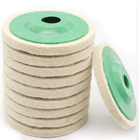 Roue de polissage en feutre de laine écologique durable de 4 pouces pour le polissage fin de l'acier inoxydable, du métal et du verre