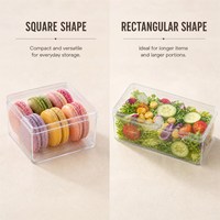 Boîte en plastique transparente pour pâtisserie avec couvercle, conteneur transparent pour gâteau, macaron, beignet, sushi, salade, fruits, emballage à emporter
