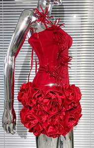 ชุด2ชิ้นเสื้อและกระโปรงสั้นลายดอกไม้ชุด2ชิ้นเสื้อสไตล์บูติกสตรีท GX50212 - Product Image 5