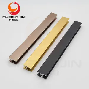 China Changjin Metal Factory 6063 Aluminum Profile For Sliding Wardrobe Rose Gold High Quality