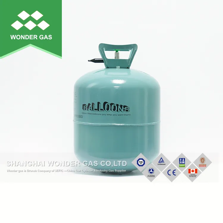 Globo de precio de cilindro de gas de helio personalizado con gas helio botella vacía llena de gas helio