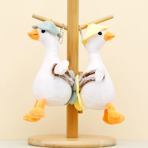 Wholesale Mini White <strong>Goose</strong> Plush Toy Small Doll Animal Duck Plush Cute Girl Bag Car Charm Keychain - Product Image 6