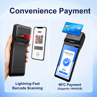 Terminal POS Z300C con Android 14.0 para Pagos NFC con un Toque, Lector de Códigos QR e Impresora de Recibos