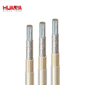 HY GN500 600 800 1000C Mica Insulated High Temperature Fiberglass Braided Wire Heat Resistant Cable For Electromagnetic Cable