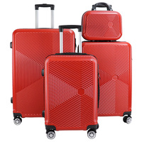 Ensembles de bagages avec serrure TSA Ensemble de bagages extensible Valises de dédouanement avec roues pivotantes Bagages rigides Ensemble de 4 pièces ABS