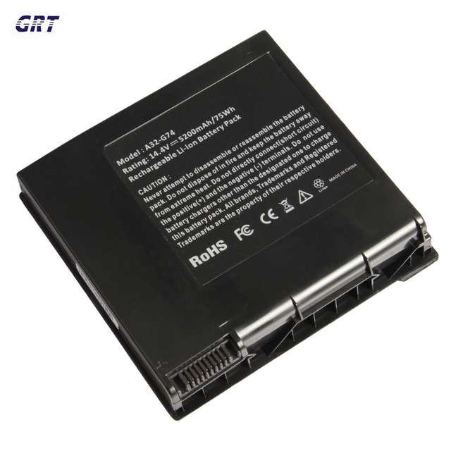 14.4V 5200mAh Laptop Battery A42-G74 for Asus G74 G74J G74JH G74S G74SW A42-G74Cs