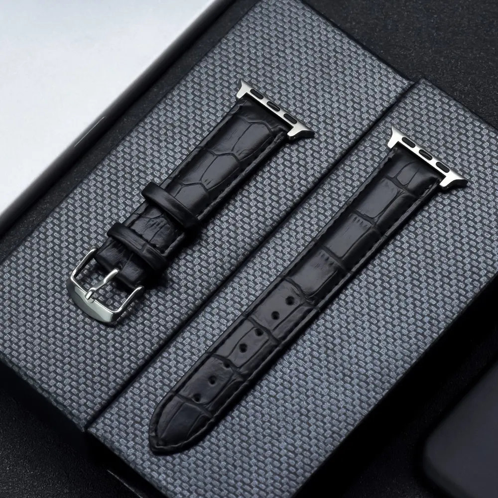 Высококачественный кожаный ремешок для часов Iwatch серии 7/SE/6/5/4/3 42 мм 38 мм 44 мм 40 мм ремешок 45 мм 41 мм для Apple Watch в индивидуальной упаковке