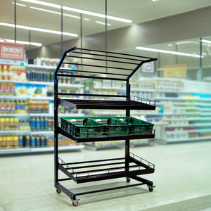 Estantes de Exhibición de Metal Resistentes para Supermercados, Personalizados por el Fabricante, con Almacenamiento para Frutas y Verduras - Product Image 4