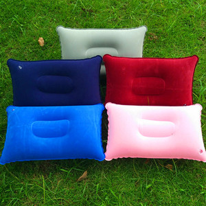 Inflatable <b>Pillow</b> Rectangular 34.5x22cm Soft Flocking Outdoor Camping Travel Portable U-<b>Shaped</b> <b>Pillow</b> - Product Image 2