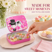 Boîte à bonbons de mariage personnalisée créative, boîte en métal de qualité alimentaire pour emballer des bonbons à la menthe, cadeau de mariage