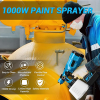 Pistol Semprot Cat Mini Profesional 21V Efisiensi Tinggi dengan Kapasitas 1000 ML untuk Pengecatan Dinding dan Furnitur DIY