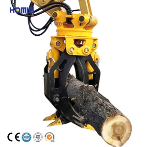 Oem Factory Hydraulic Log Timber Grab Excavator Claw Attachment For Stone Rock Wood For Farms Ce Certified Discounted Price