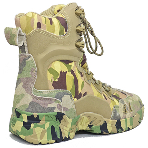 Botas Tácticas Militares de Cuero Antideslizantes Cálidas con Cremallera de Caña Alta para Hombre, Ideales para Senderismo en Invierno y Verano, Camuflaje, Desierto y Uso Táctico - Product Image 3