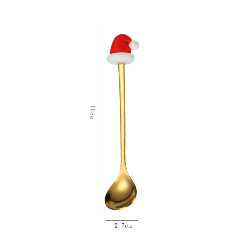 Cuillère à chapeau de Noël [Or]