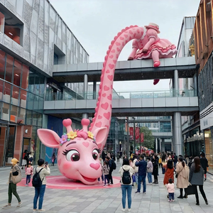 Statue de personnage IP, <span class=keywords><strong>baleine</strong></span> à facettes, chien mignon, éléphant, girafe, sculpture d'animal de dessin animé personnalisée en fibre de verre pour l'extérieur, pour touristes - Product Image 3