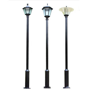 Lampadaire de jardin extérieur en laiton avec abat-jour en verre IP54 AC 220V Lumière LED 305cm de hauteur Détecteur de mouvement Blanc chaud Garantie 10 ans - Product Image 4