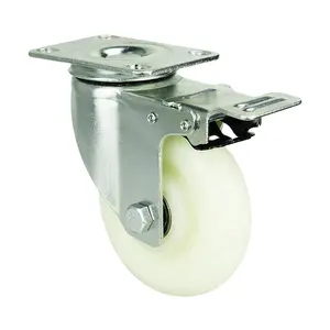 Groothandel 2 Inch 3 Inch Pp Materiaal Plastic Wiel Trolley Caster Draaibare Castor En Wielen Met Rem