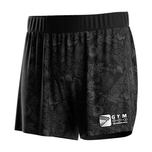 Shorts de sport pour hommes en coton, séchage rapide, pour la musculation, coupe ajustée, vente chaude - Product Image 1
