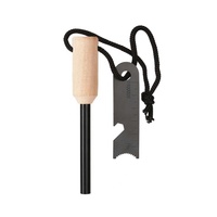 Bâton de feu multifonctionnel en pierre de feu avec poignée en bois pour camping en plein air naturel et portable en magnésium
