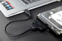 Adaptador de Corriente SATA, Cable de Cobre Estañado de 0.2m, Revestimiento de PVC, Blindaje Trenzado, para Disco Duro Externo HDD/SSD de 2.5'', Transferencia de Datos