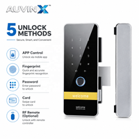 Cerraduras Inteligentes Auvinx para Vidrio, con Huella Dactilar, Contraseña, Tarjeta, Control Remoto Tuya, Biométricas, Digitales, para Oficina