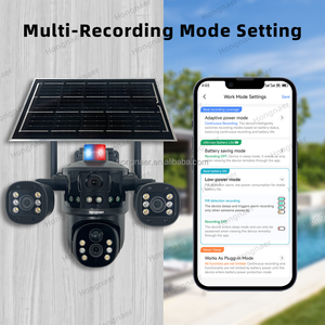 Hongnaer กล้องวงจรปิดไร้สาย4G, กล้องนิรภัยระบบพลังงานแสงอาทิตย์ PTZ ไร้สาย V380 Pro 3เลนส์ WIFI กล้องรักษาความปลอดภัยภายนอกอาคาร4G ซิมการ์ดกล้องวงจรปิด - Product Image 4