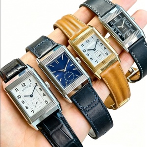 Montre mécanique réversible carrée rétro pour homme, boîtier en acier inoxydable, verre saphir, montre de business - Product Image 1