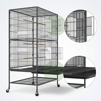 En gros Métal Durable Cage En Plein Air Chine Canary Bird Cage Perroquet Avec Roues