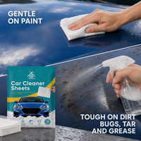 20 feuilles de savon concentré pour lavage de voiture, feuilles de savon pour nettoyage de voiture avec un bon effet de polissage, feuilles de nettoyage multi-usages