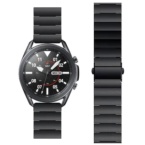 Untuk Samsung Galaxy Watch 3 45Mm Band 20Mm 22Mm Stainless Steel Tali Logam untuk Galaxy Watch3 41Mm/Active2 40Mm 44Mm Gelang