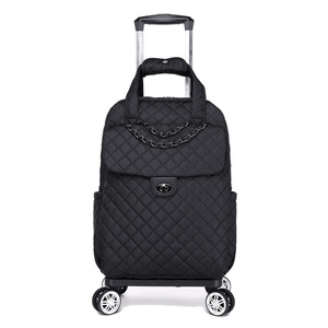 Borsa Trolley Unisex in Nylon Impermeabile con Motivo a Reticolo, Alla Moda, Leggera, Semplice <span class=keywords><strong>Valigia</strong></span> Trendy - Product Image 2